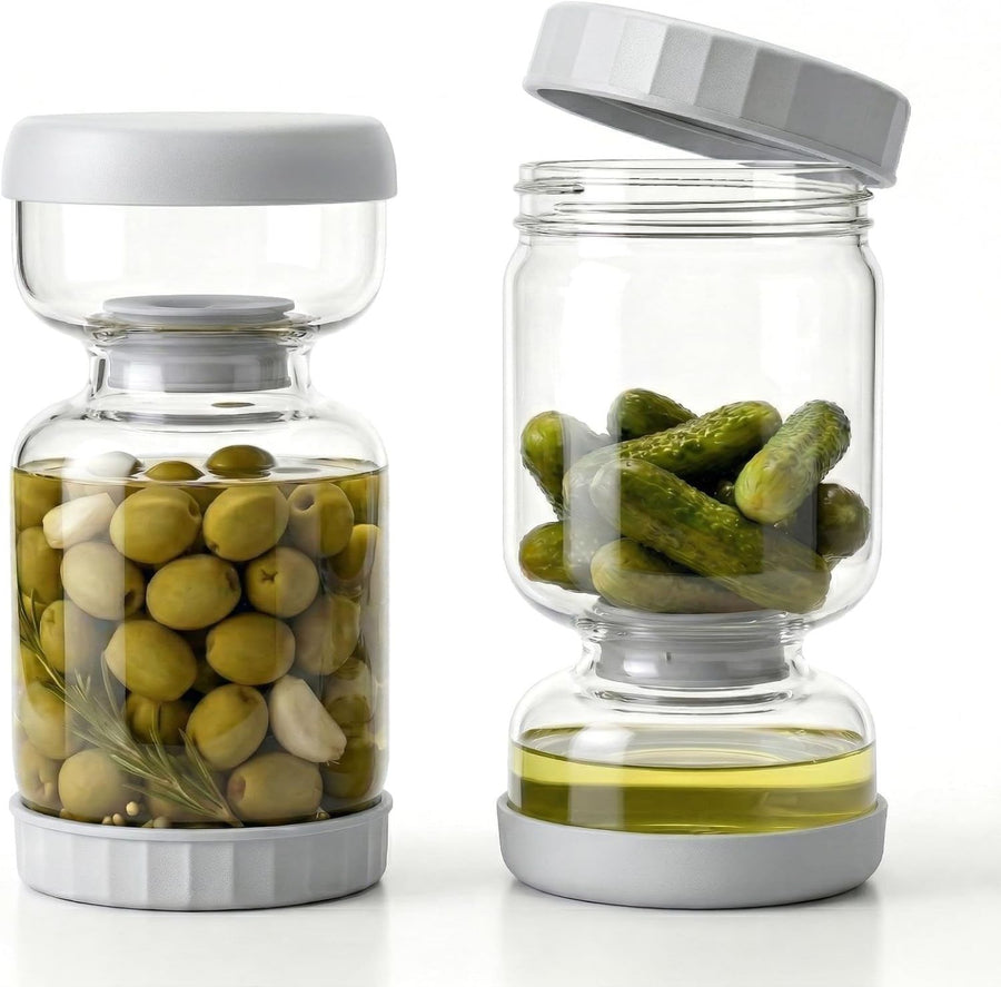 PickleFlow 1L – Smart Flip Pickle Jar
