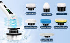 9-in-1 Multifunctional Cordless Electric Spin Scrubber with Extendable Handle