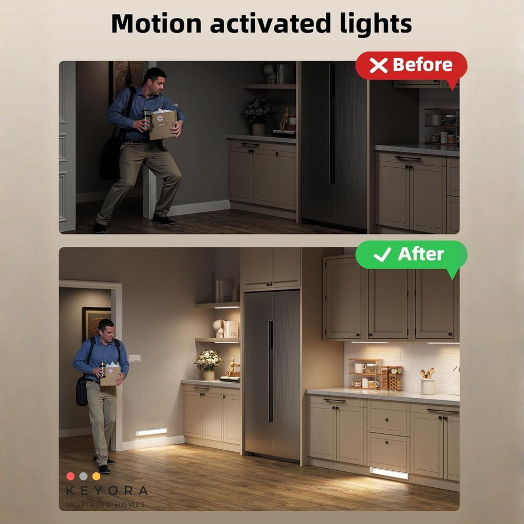 Motion Glow – Smart Wireless Rechargeable LED Light with Motion Sensor | Magnetic Installation | Under Cabinet & Wardrobe Lighting
