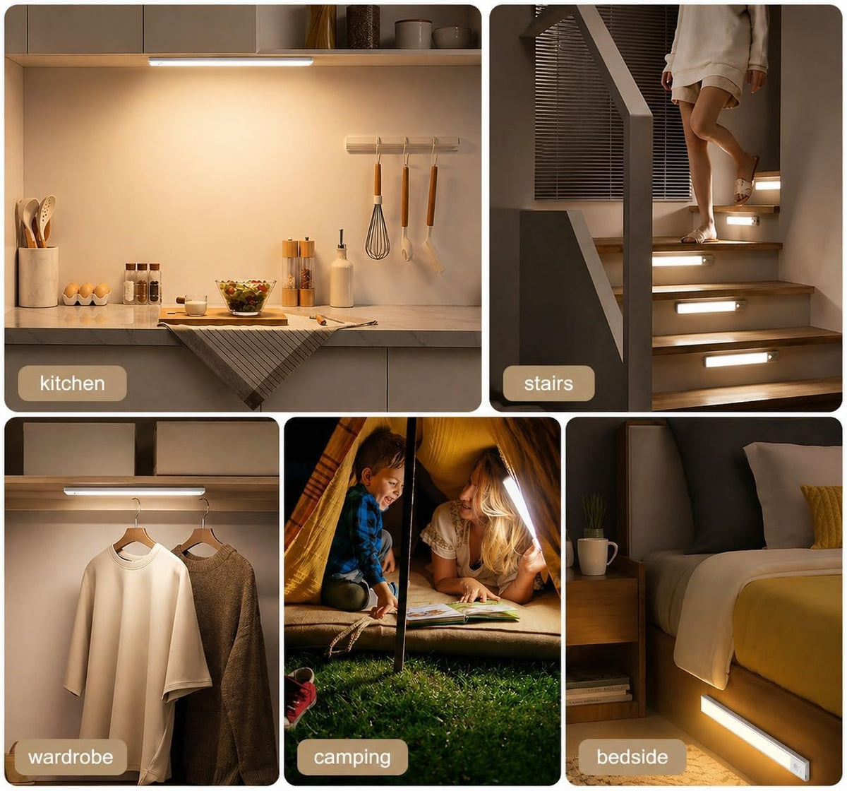 Motion Glow – Smart Wireless Rechargeable LED Light with Motion Sensor | Magnetic Installation | Under Cabinet & Wardrobe Lighting