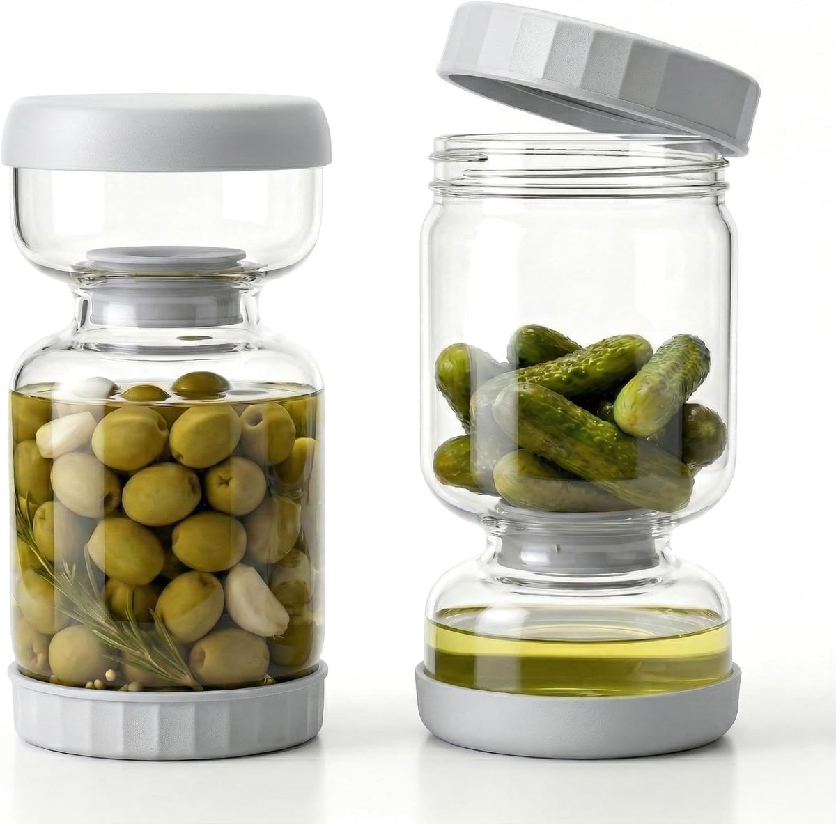 PickleFlow 1L – Smart Flip Pickle Jar