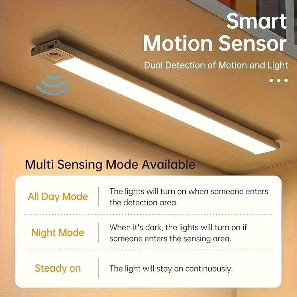 Motion Glow – Smart Wireless Rechargeable LED Light with Motion Sensor | Magnetic Installation | Under Cabinet & Wardrobe Lighting