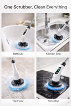 9-in-1 Multifunctional Cordless Electric Spin Scrubber with Extendable Handle